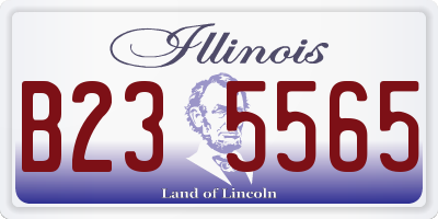 IL license plate B235565