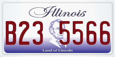 IL license plate B235566