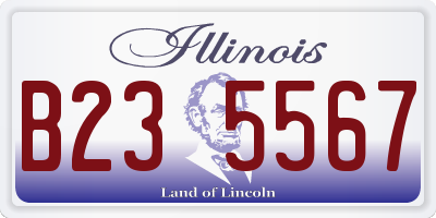 IL license plate B235567