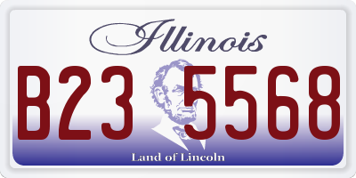 IL license plate B235568
