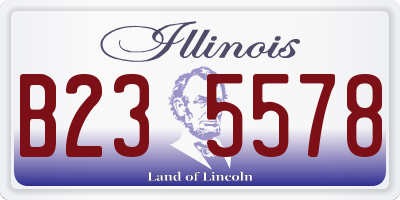 IL license plate B235578