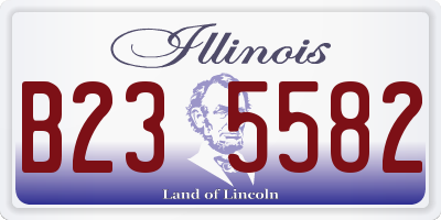 IL license plate B235582
