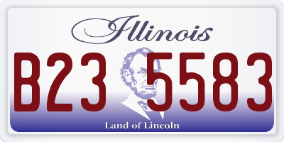 IL license plate B235583