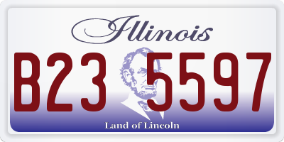 IL license plate B235597