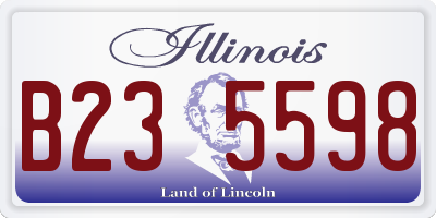 IL license plate B235598