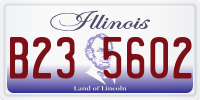IL license plate B235602