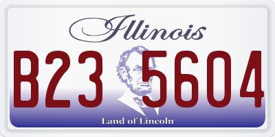 IL license plate B235604