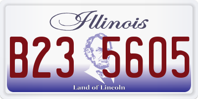 IL license plate B235605