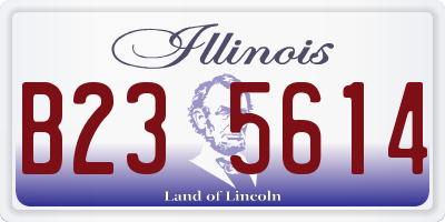 IL license plate B235614