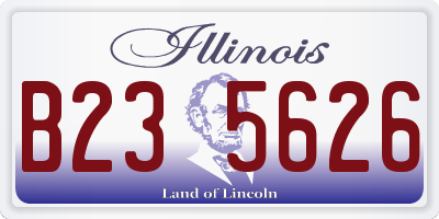 IL license plate B235626