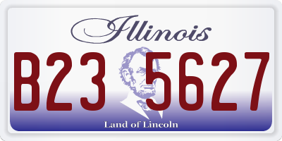 IL license plate B235627