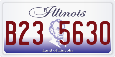 IL license plate B235630