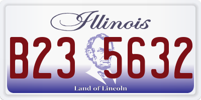 IL license plate B235632
