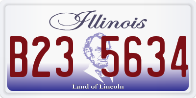 IL license plate B235634