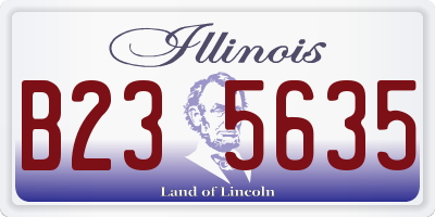 IL license plate B235635