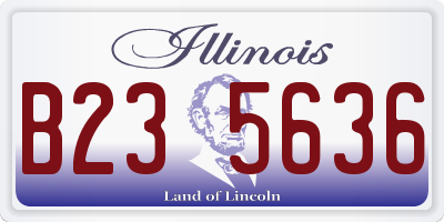 IL license plate B235636