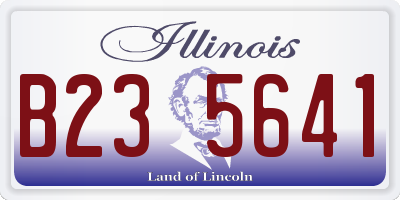 IL license plate B235641