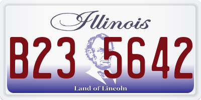 IL license plate B235642
