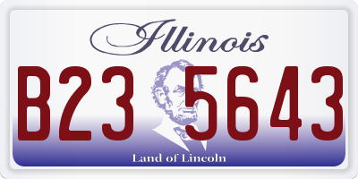 IL license plate B235643