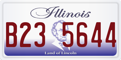 IL license plate B235644