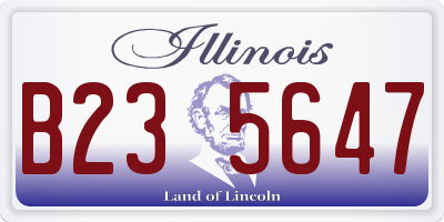 IL license plate B235647
