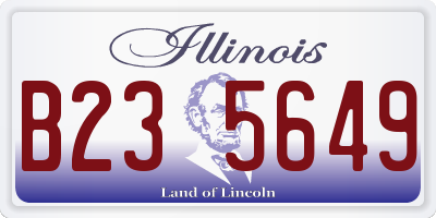 IL license plate B235649