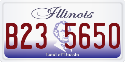 IL license plate B235650