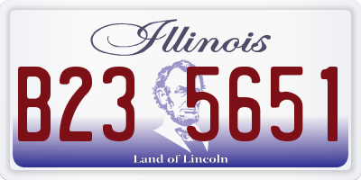 IL license plate B235651
