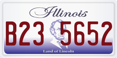 IL license plate B235652