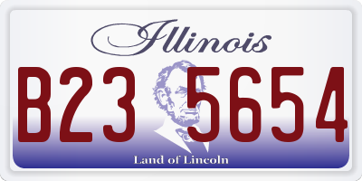 IL license plate B235654