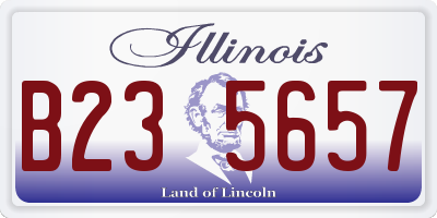 IL license plate B235657