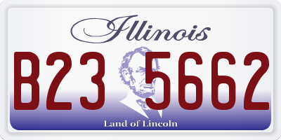 IL license plate B235662