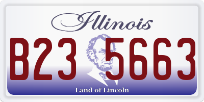 IL license plate B235663