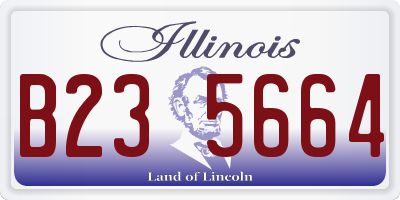 IL license plate B235664
