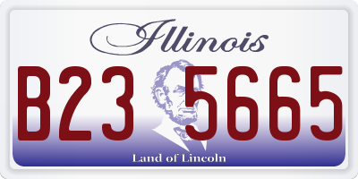 IL license plate B235665