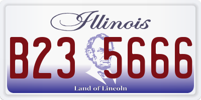 IL license plate B235666