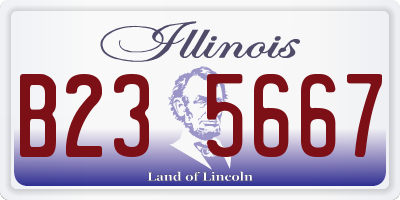 IL license plate B235667