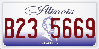 IL license plate B235669