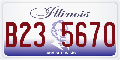 IL license plate B235670