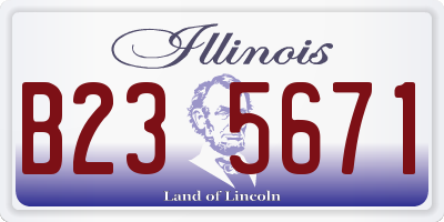IL license plate B235671