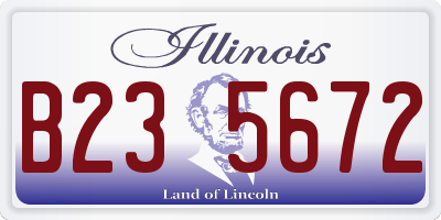 IL license plate B235672