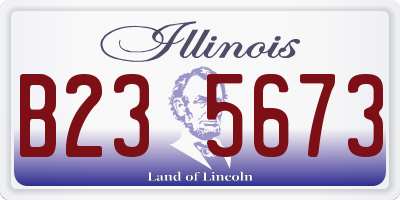 IL license plate B235673