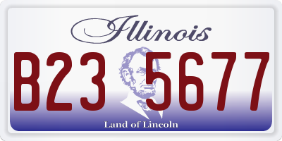 IL license plate B235677