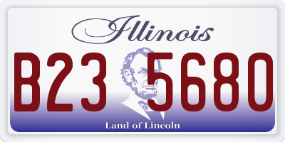 IL license plate B235680
