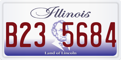 IL license plate B235684