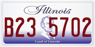IL license plate B235702