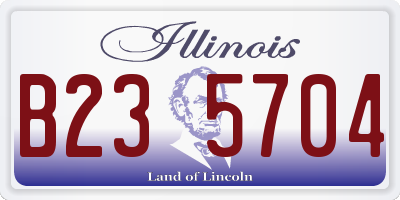 IL license plate B235704