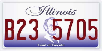 IL license plate B235705