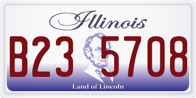 IL license plate B235708