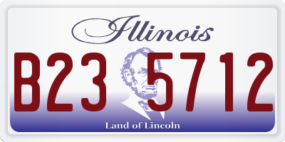 IL license plate B235712